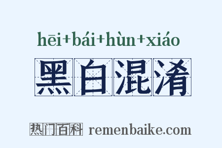 黑白混淆是什么意思的图片